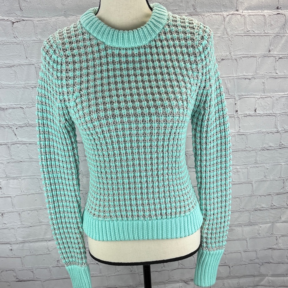 ⭐️Ksubi Waffle Knit sweater listerine light Gray size xs nwt retail $385